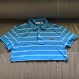 Striped Lacoste casual button up.